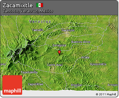 Satellite 3D Map of Zacamixtle