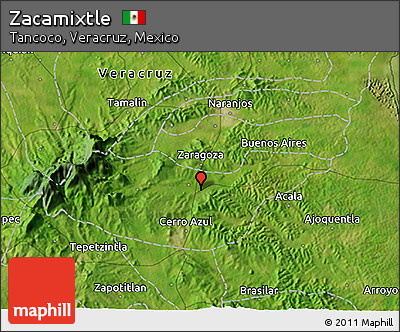 Satellite 3D Map of Zacamixtle