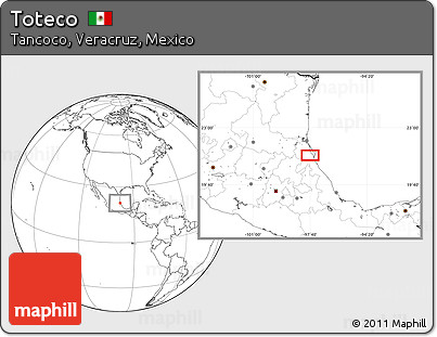 Blank Location Map of Toteco