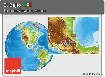 Physical Location Map of El Bajío