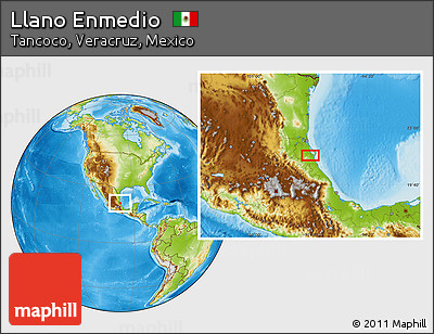 Physical Location Map of Llano Enmedio