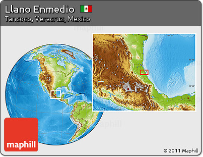Physical Location Map of Llano Enmedio