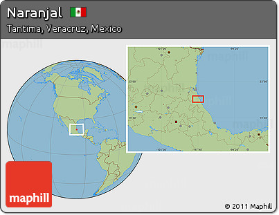Savanna Style Location Map of Naranjal