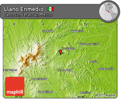 Physical Map of Llano Enmedio