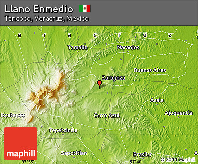 Physical Map of Llano Enmedio