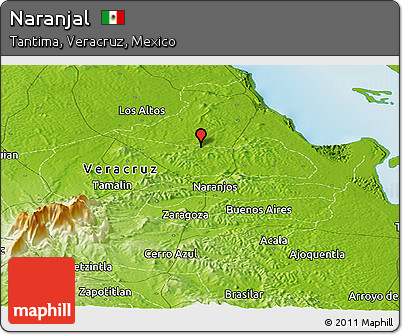 Physical Panoramic Map of Naranjal