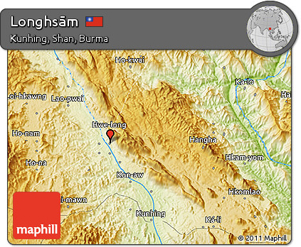 Physical 3D Map of Longhsām