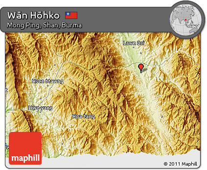 Physical 3D Map of Wān Hōhko
