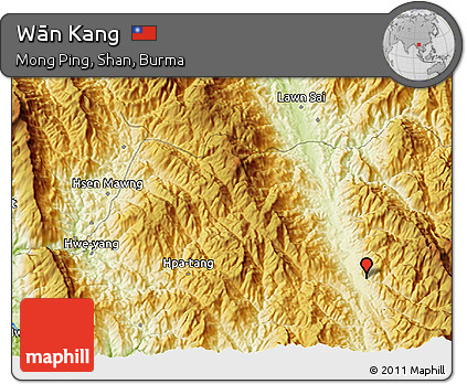 Physical 3D Map of Wān Kang
