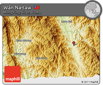 Physical 3D Map of Wān Na-taw