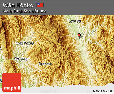 Physical 3D Map of Wān Hōhko