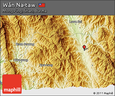 Physical 3D Map of Wān Na-taw