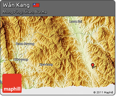 Physical 3D Map of Wān Kang