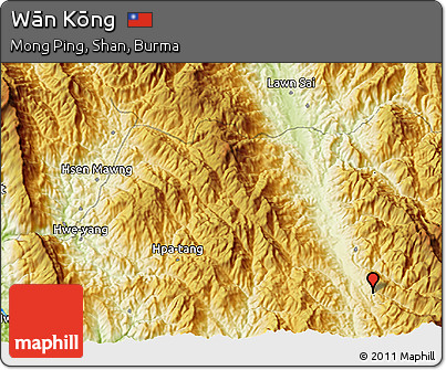 Physical 3D Map of Wān Kōng