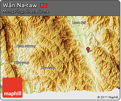 Physical 3D Map of Wān Na-taw
