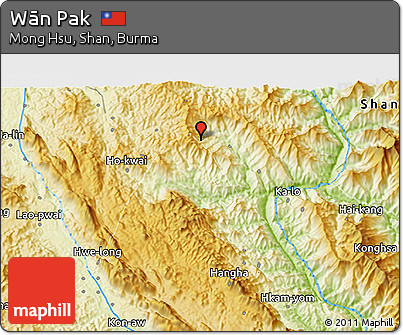Physical 3D Map of Wān Pak