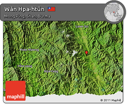 Satellite 3D Map of Wān Hpa-htūn