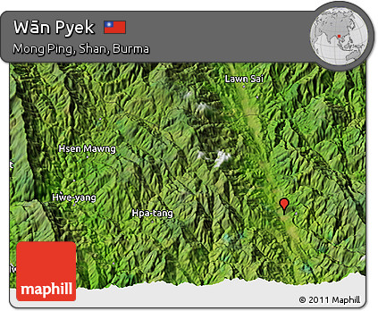 Satellite 3D Map of Wān Pyek