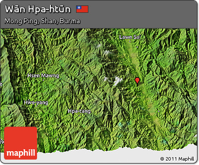 Satellite 3D Map of Wān Hpa-htūn