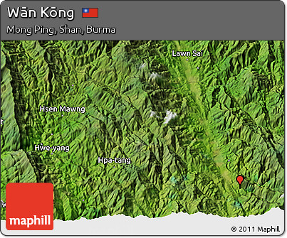 Satellite 3D Map of Wān Kōng