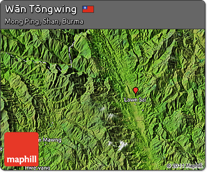Satellite 3D Map of Wān Tōngwing