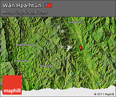Satellite 3D Map of Wān Hpa-htūn