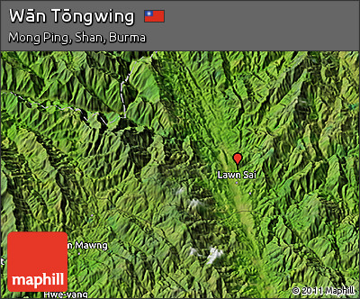 Satellite 3D Map of Wān Tōngwing