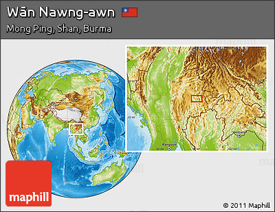 Physical Location Map of Wān Nawng-awn