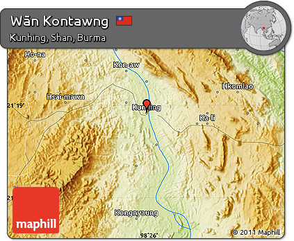 Physical Map of Wān Kontawng