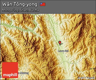 Physical Map of Wān Tōng-yong