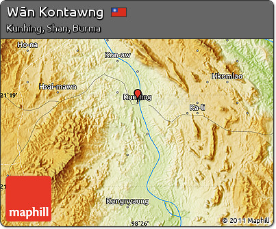 Physical Map of Wān Kontawng