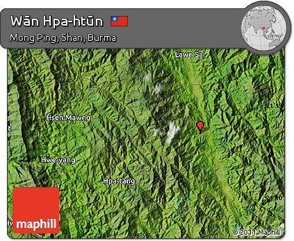 Satellite Map of Wān Hpa-htūn