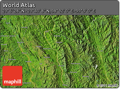 Satellite Map of the Area around 21° 23' 18" N, 98° 40' 30" E