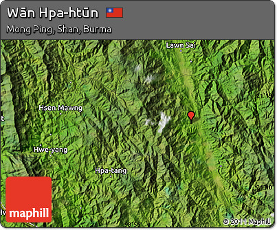 Satellite Map of Wān Hpa-htūn