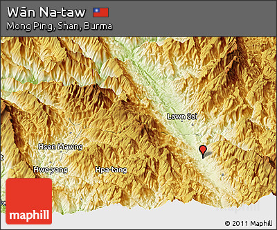 Physical Panoramic Map of Wān Na-taw