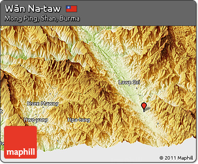 Physical Panoramic Map of Wān Na-taw