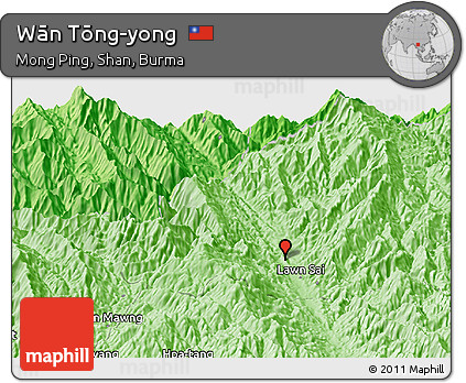 Political Panoramic Map of Wān Tōng-yong