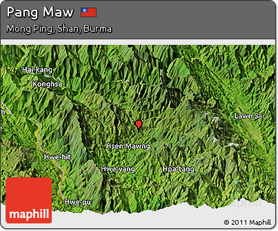 Satellite Panoramic Map of Pang Maw