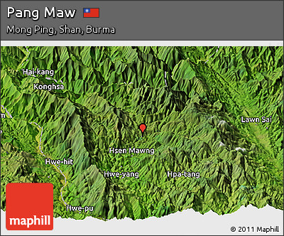 Satellite Panoramic Map of Pang Maw