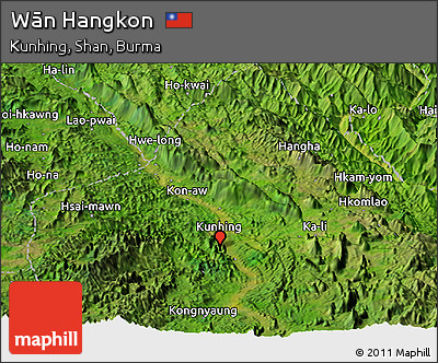 Satellite Panoramic Map of Wān Hangkon