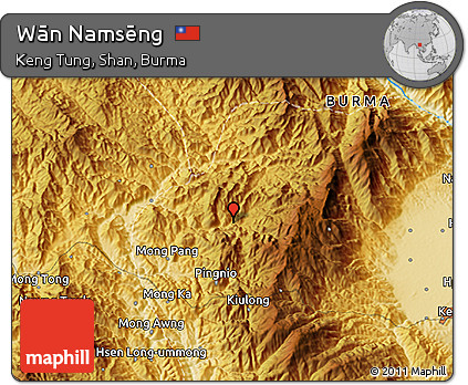 Physical 3D Map of Wān Namsēng