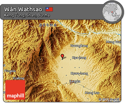 Physical 3D Map of Wān Wathsao