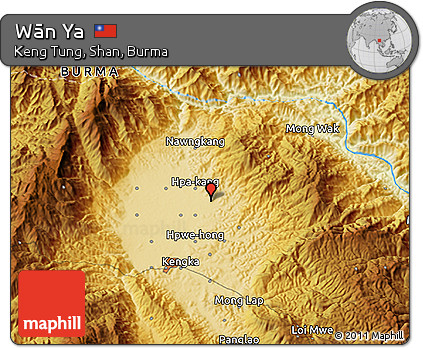 Physical 3D Map of Wān Ya