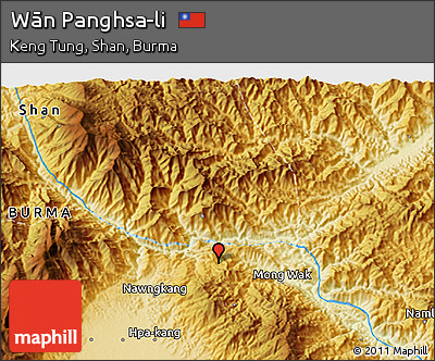 Physical 3D Map of Wān Panghsa-li