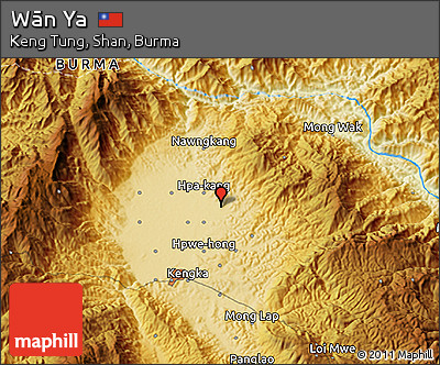 Physical 3D Map of Wān Ya