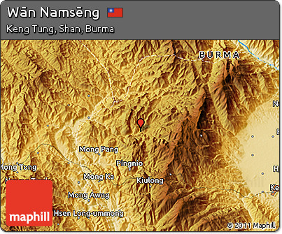 Physical 3D Map of Wān Namsēng