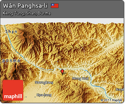 Physical 3D Map of Wān Panghsa-li