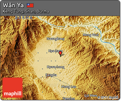 Physical 3D Map of Wān Ya
