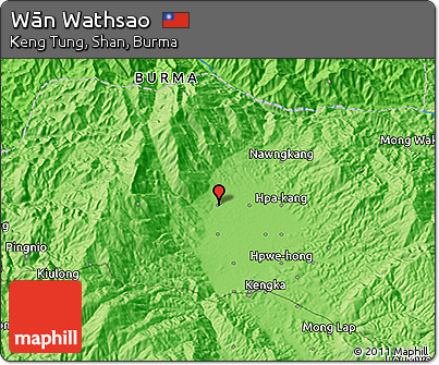 Political 3D Map of Wān Wathsao