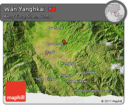 Satellite 3D Map of Wān Yanghkai